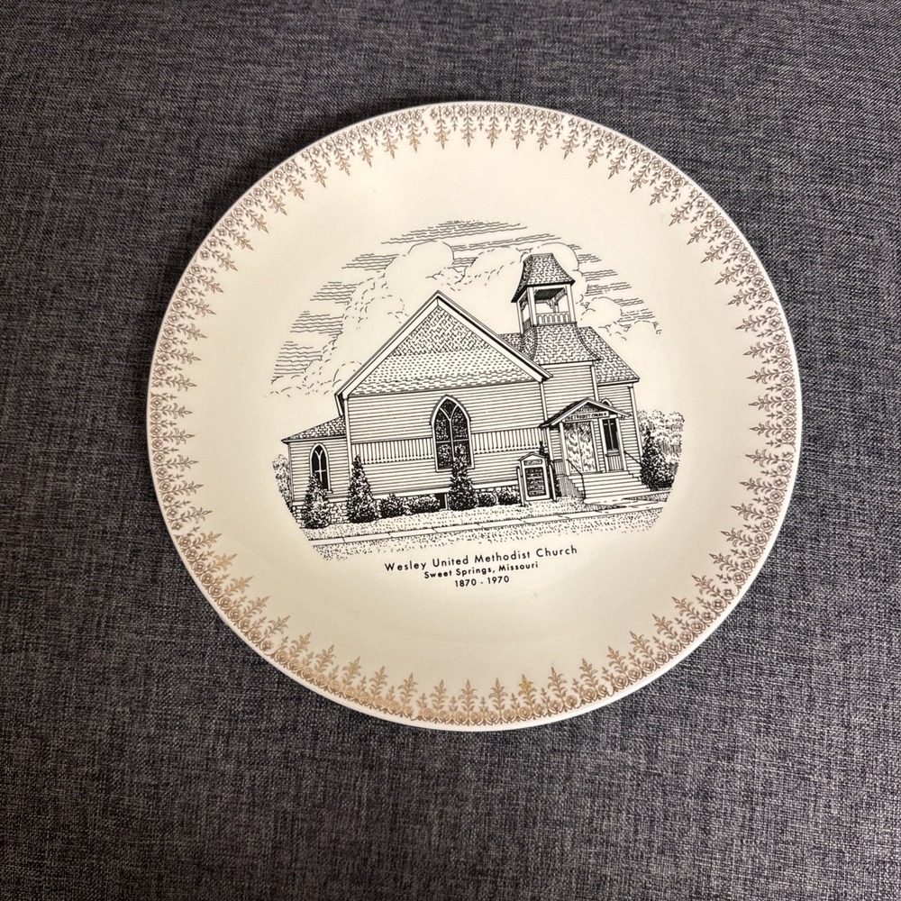 Wesley United Methodist Church Commemorative Plate, Homer Laughlin 1969 / B20
